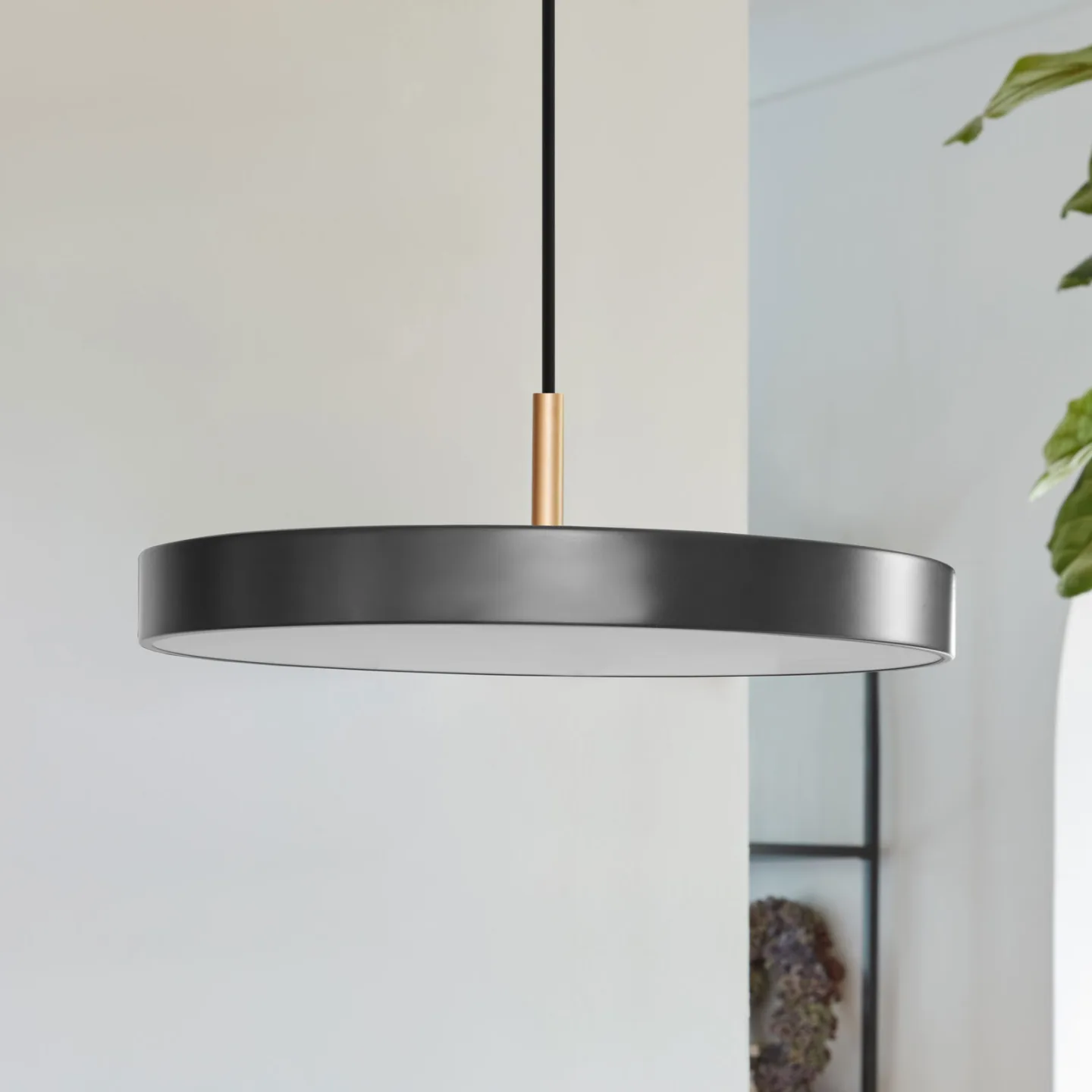 Asteria Mini LED-hængelampe, antracit/messing 31 cm - UMAGE - Stue - Design - Metal - Med én lyskilde