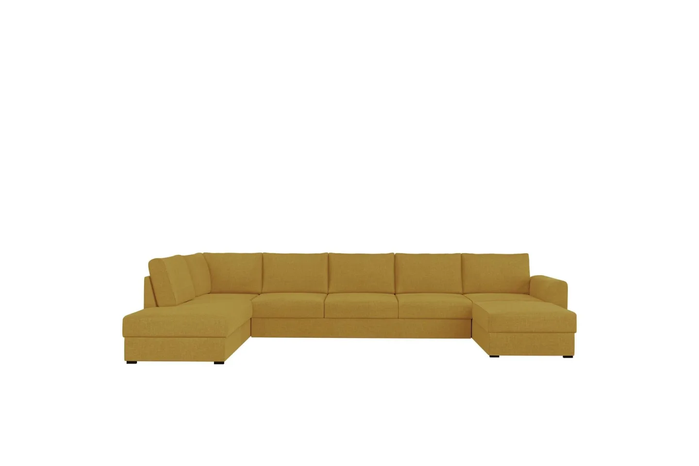 Taberk Bäddsoffa med Divan och Schäslong 5-sits - Gul