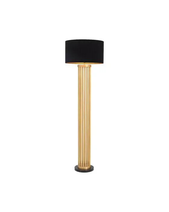 Condo gulvlampe antik messing/sort