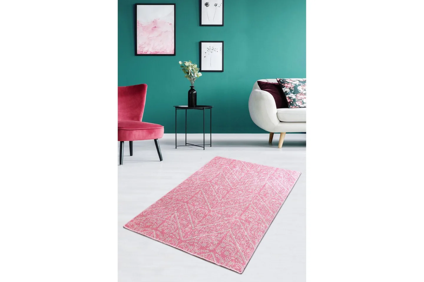 Assaggie Matta 80x150 cm - Rosa/Sammet