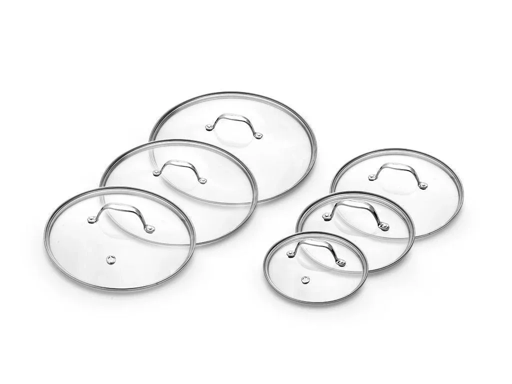GLASDECKEL-SET 18/20/24/26/28/30 CM – 6-TEILIG