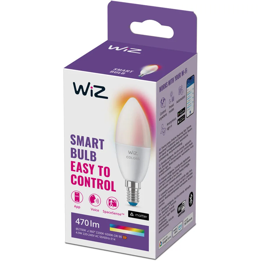 Leuchtmittel WiZ Kunststoff E14 4.9 W - Farbe: weiss - Material: Plastik - LED - Lichtfarbe: Neutralweiss - LED Leuchtmittel