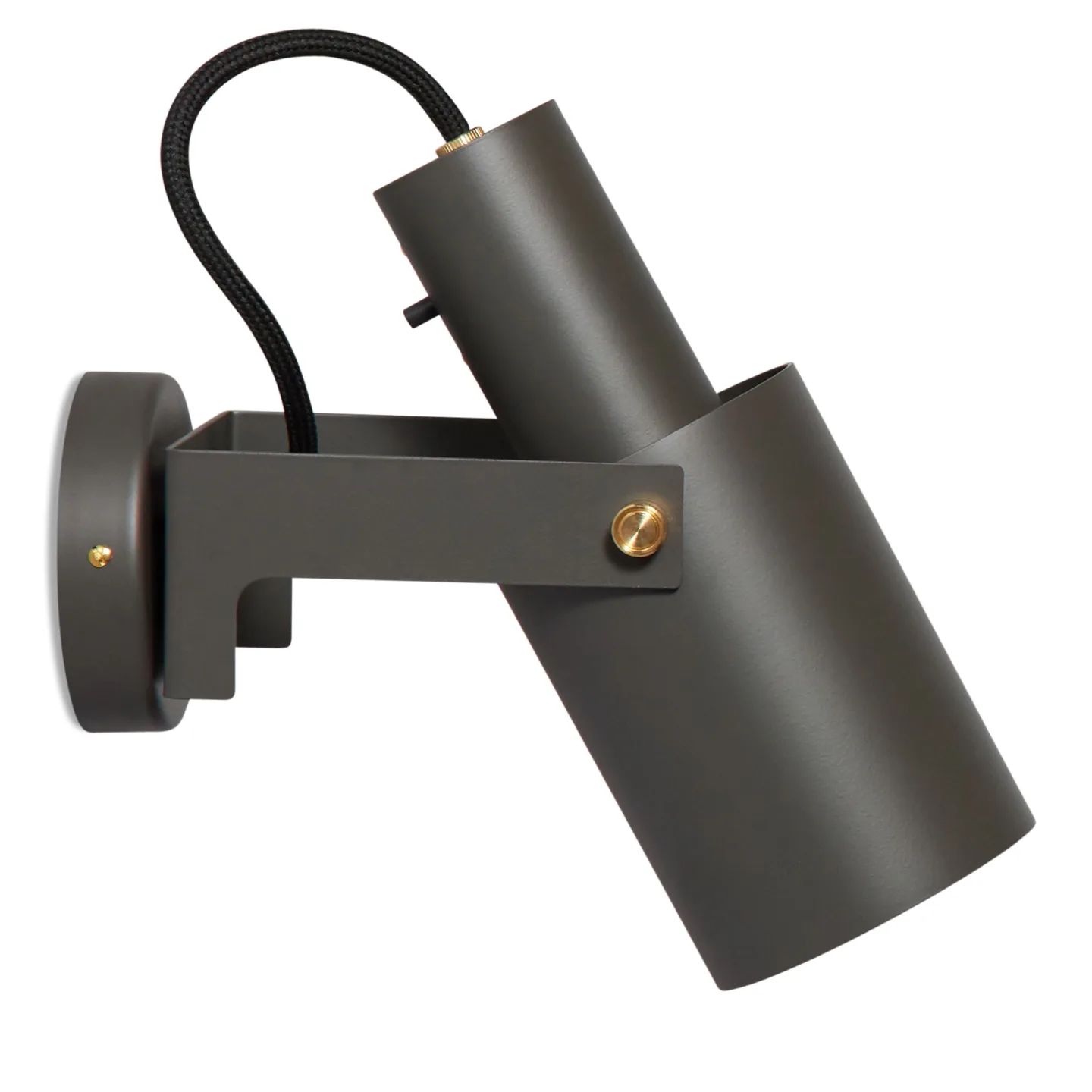 Rubn - Volume 2 Wall Small Direct - Umbra Grey/Brass - Sänglampor - Niclas Hoflin - Guld,Grå - Metall