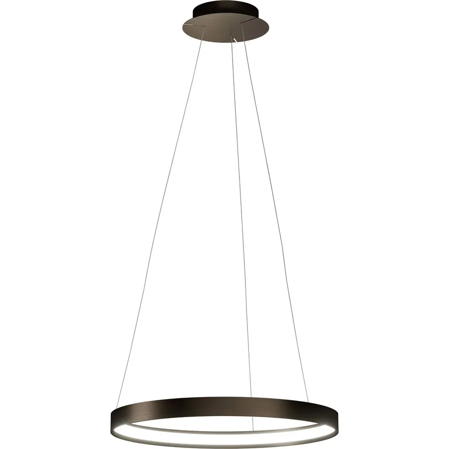 URBAN Pendellampe Anello Bronze Aluminium 55 cm 4 cm - LED - Lichtfarbe: Extra warmweiss - LED Energiesparlampen