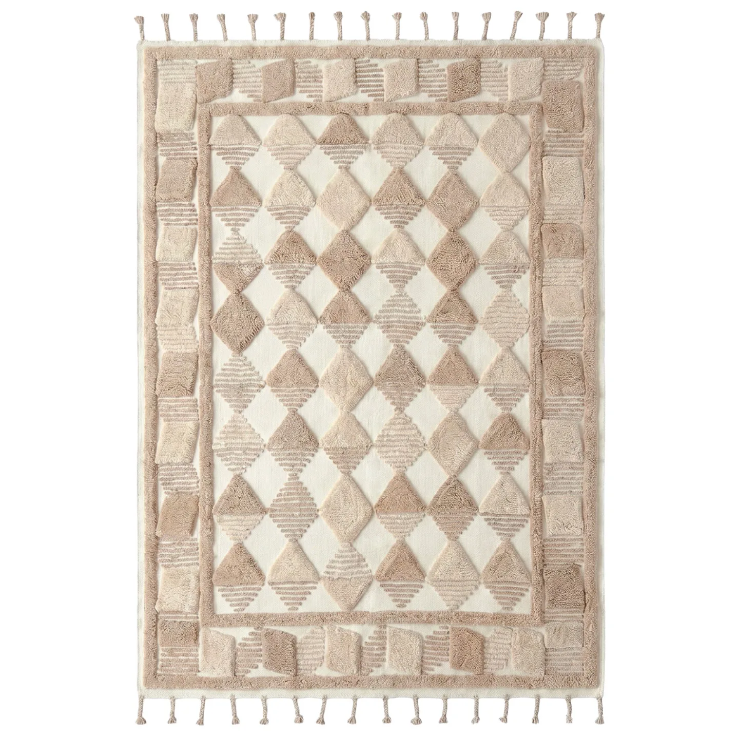 Dusty Deco - Lisboa Rug Natural 200x300 - Ullmattor - Edin & Lina Kjellvertz - Beige - Ull