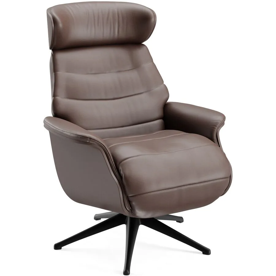 Relaxsessel Cam Nature - 0721 Hazelut Brown Leder T 88 B 83 H 113 cm - Möbel Konfigurator: Traummöbel individuell zusammenstellen