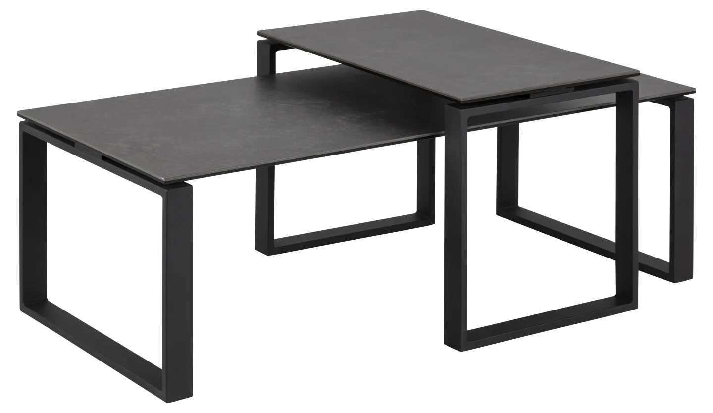 Kamma Couchtisch Set schwarz.