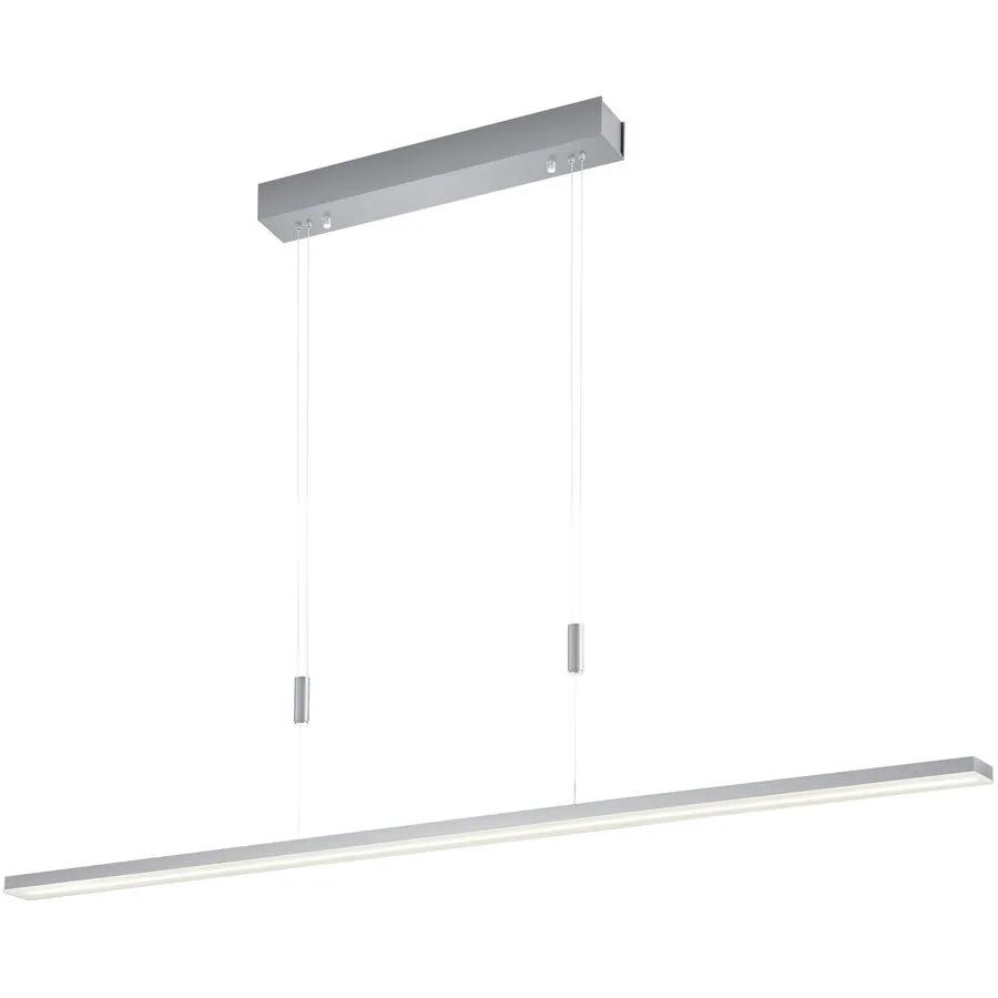 Bopp Pendellampe Baseline Silber Aluminium 5.5 cm 160 cm - Farbe: Aluminium geschliffen - LED - Lichtfarbe: Extra warmweiss - Helles Neutralweiss -