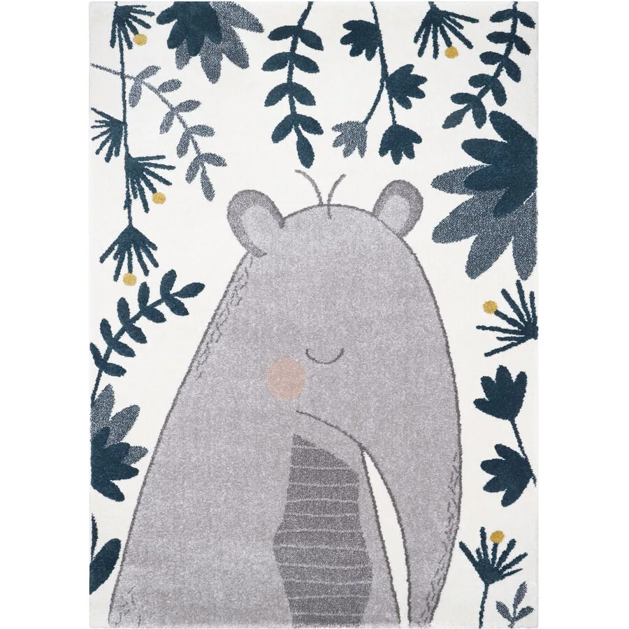 Kinderteppich Sivan ecru Polypropylen Tiermuster 120 x 170 cm