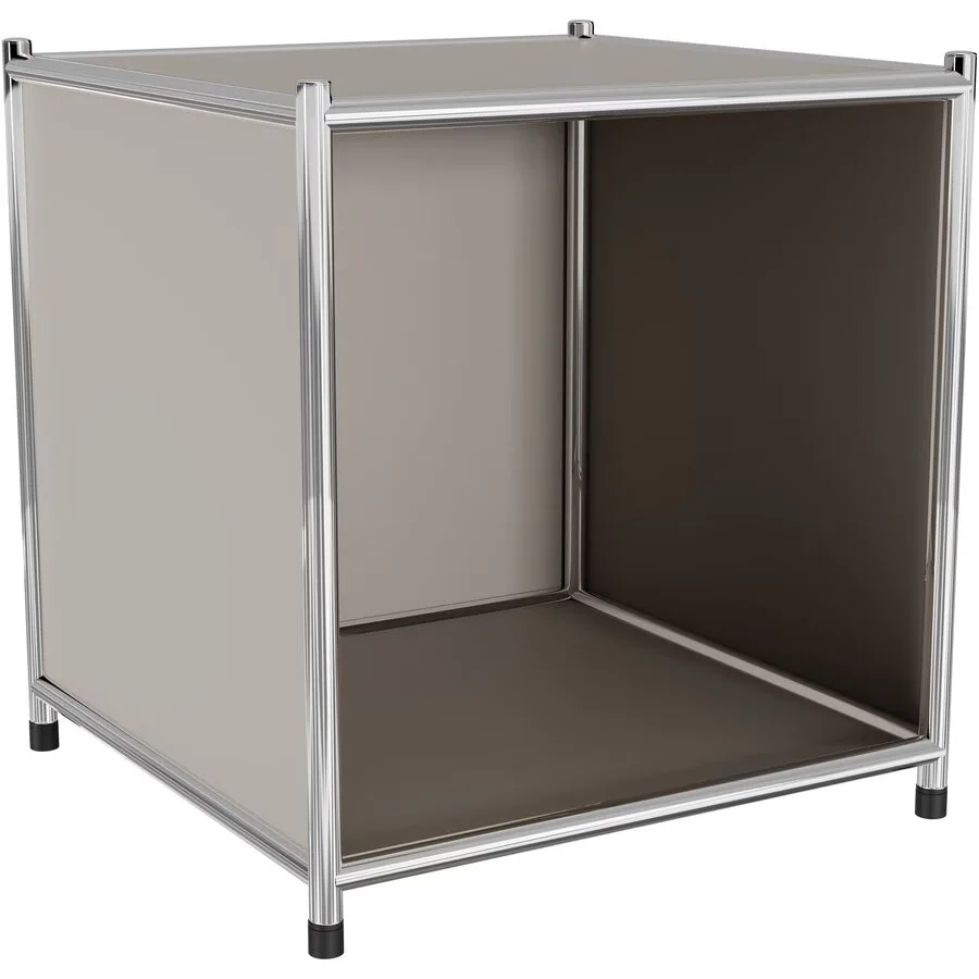Nachttisch Cubo taupe Metall B 41 H 40 cm - Möbel Konfigurator: Traummöbel individuell zusammenstellen