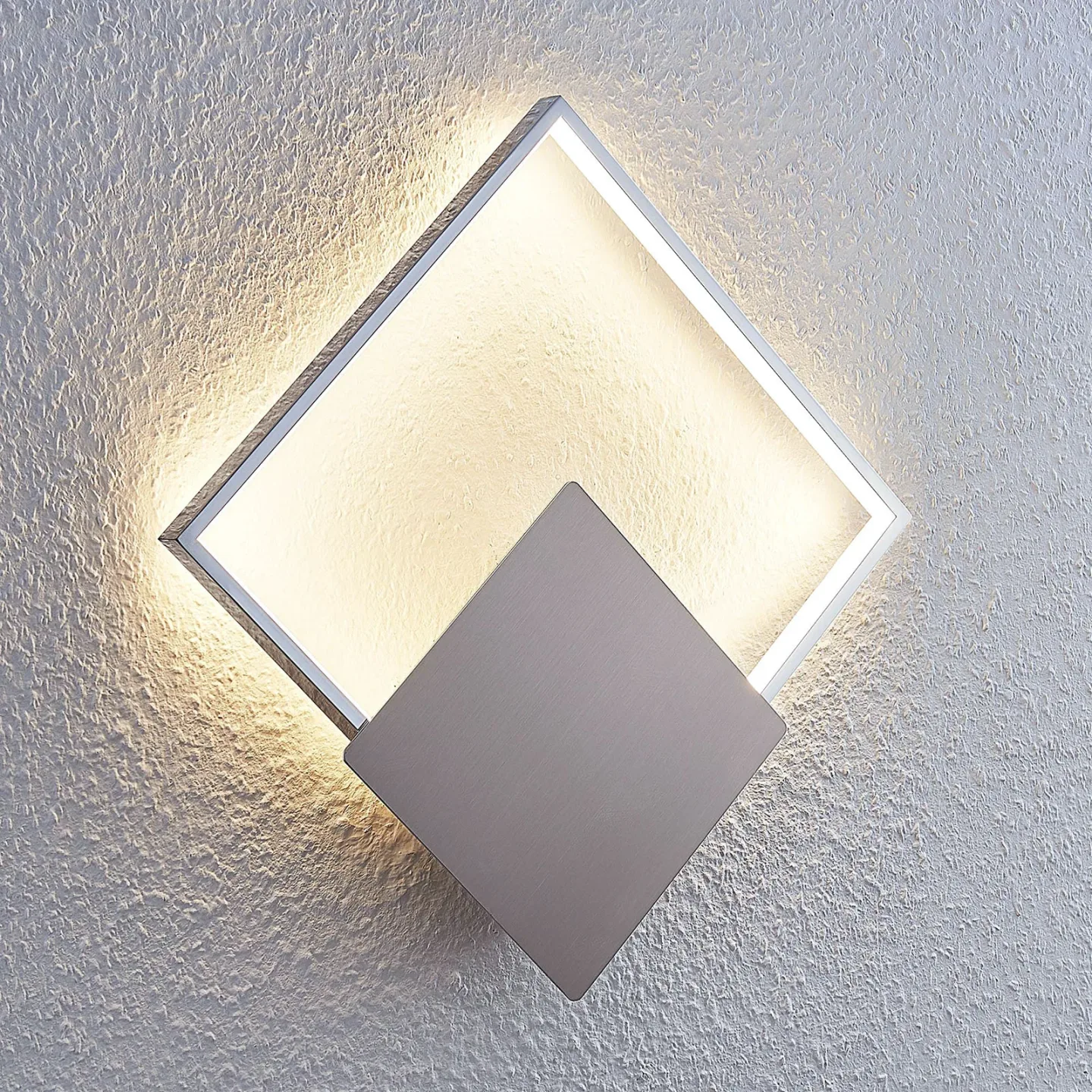 Anays Square LED Wandleuchte White - Lindby - Wohnzimmer - Modern - Kunststoff - Eckig