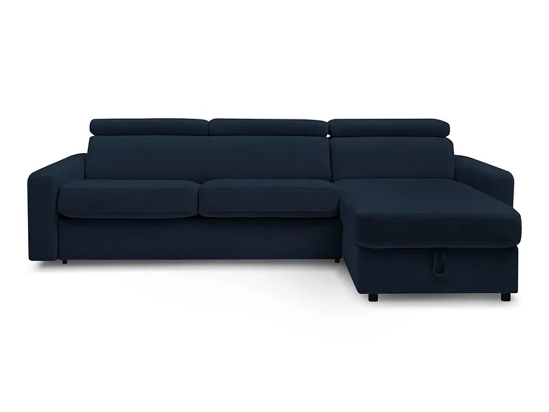 Ecksofa BOBOCHIC MONACO Stoff dunkelblau