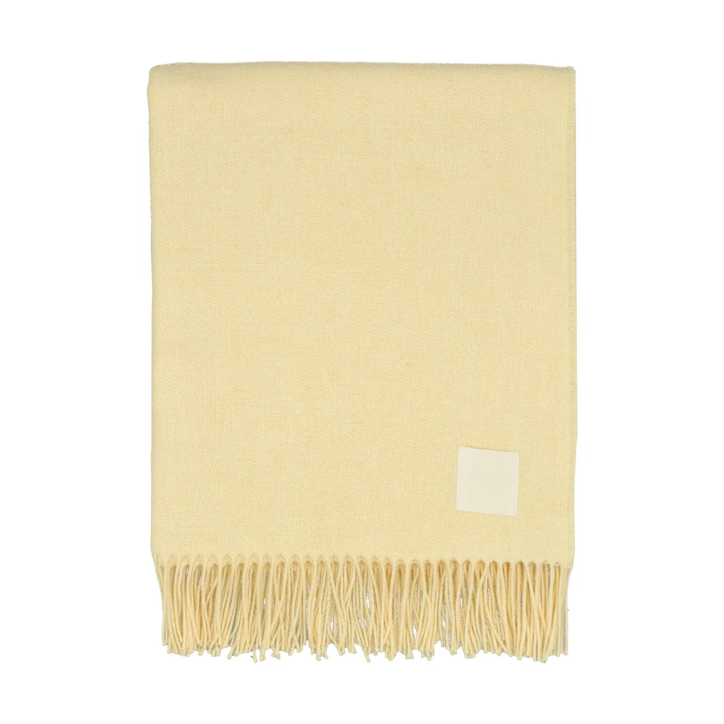 Scandi Living Loom Baumwolldecke 125x170 cm Buttercream