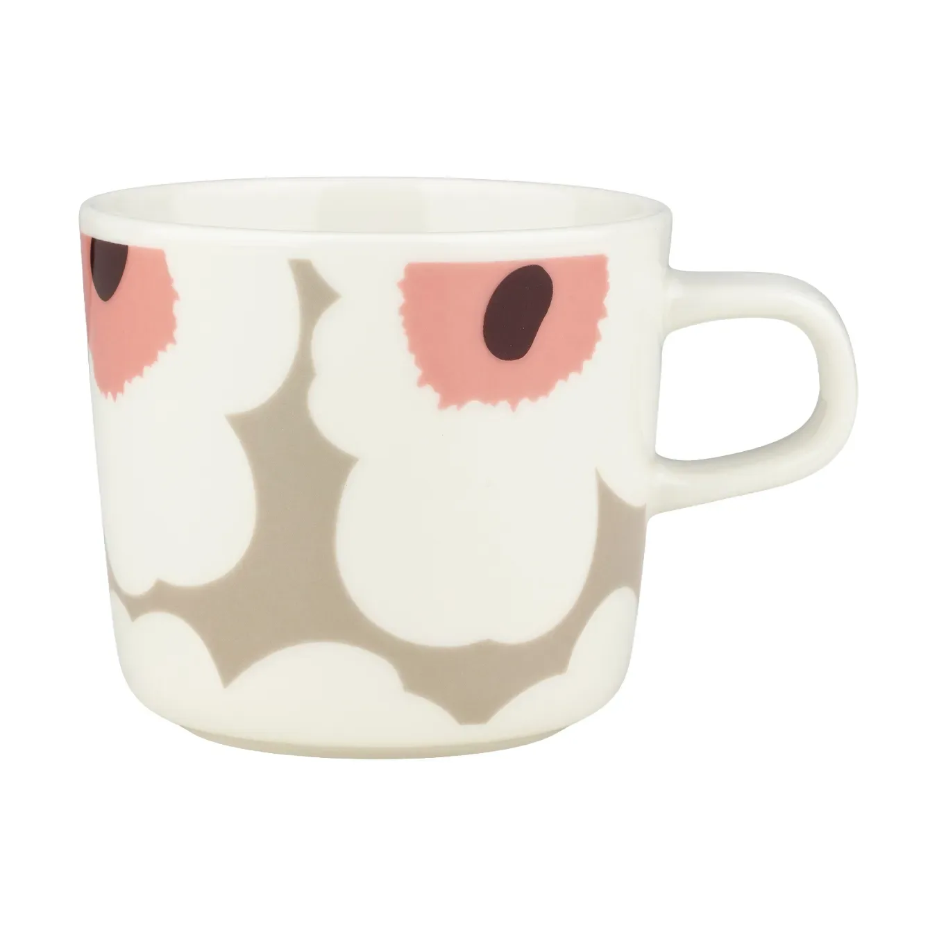 Marimekko Unikko Kaffeetasse 20 cl White-clay-powder-dark wine