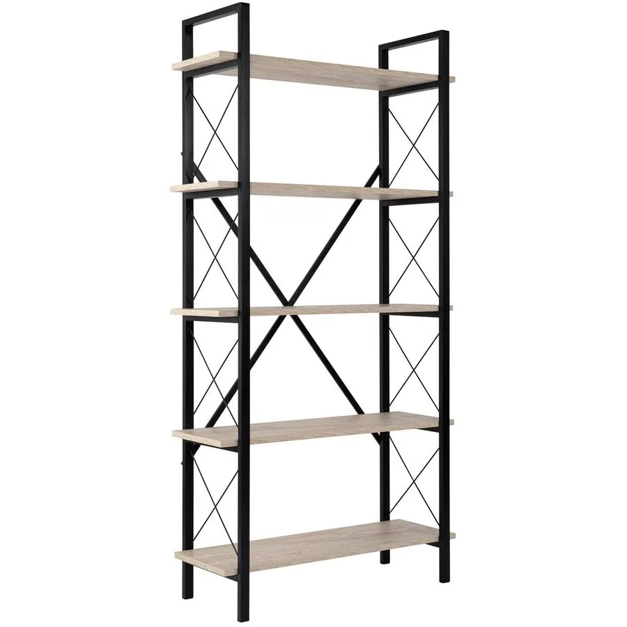 Bücherregal Ely Braun/beige marmoriert Holzwerkstoff B 90 H 180 cm