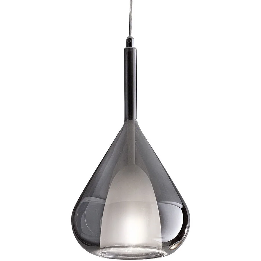 Giberti Luce Pendellampe Lorena L Grau Glas 15 cm 26.5 cm