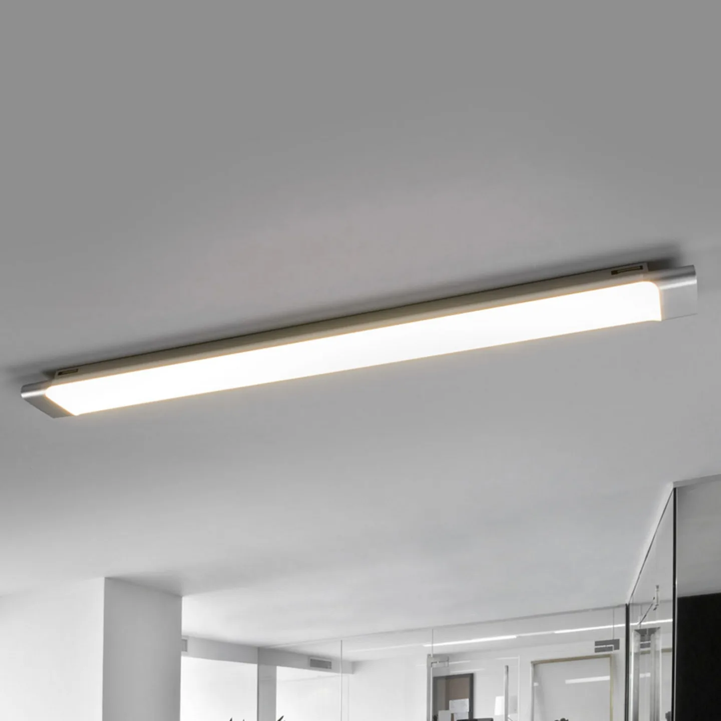 Vinca Deckenleuchte L90 White/Silver - Arcchio - Arbeitszimmer / Büro - Modern - Kunststoff - Eckig