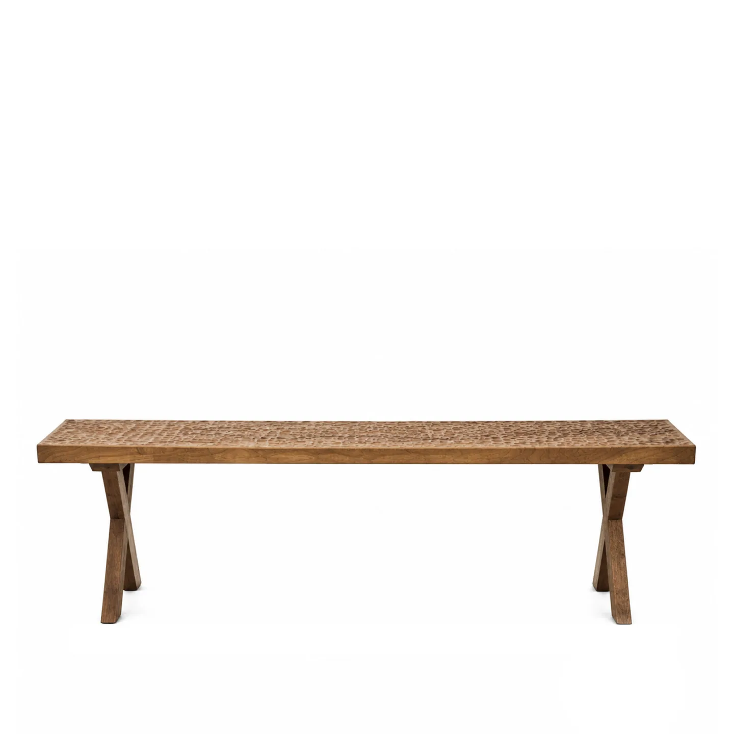 Zanat - Touch Bench, Massivt trä, 100x45, Oljad valnöt - TV-bänkar - Studioilse - Träfärgad - Trä