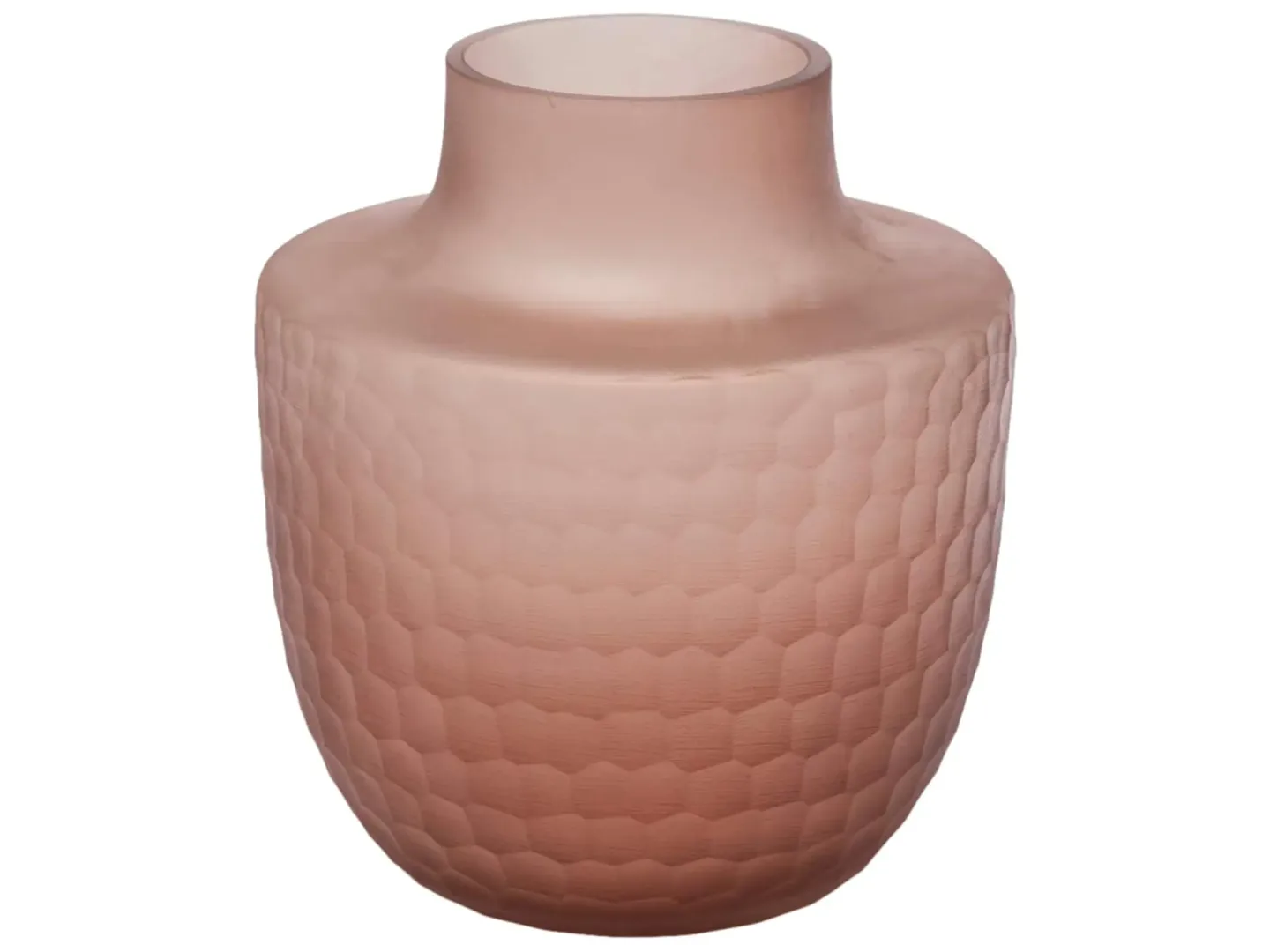 Edg Vase Glas Antik Rosa H: 29 cm | Schubiger Möbel