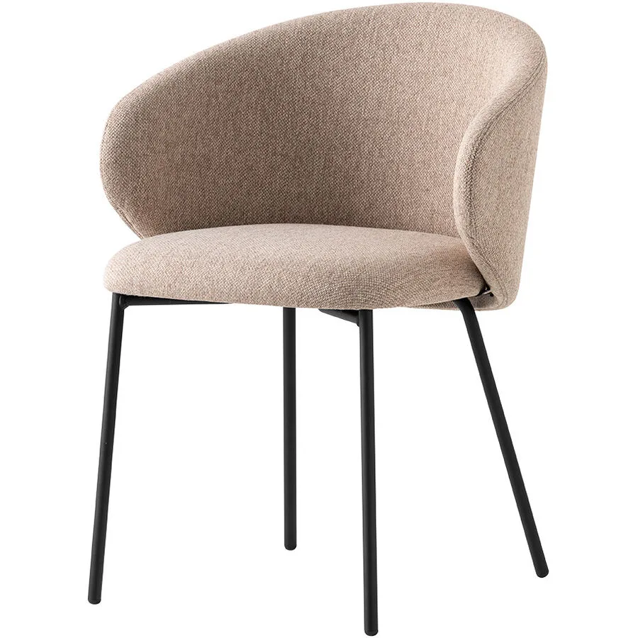 CONNUBIA Stuhl Tuka taupe Metall - Material: Metall/Polyester