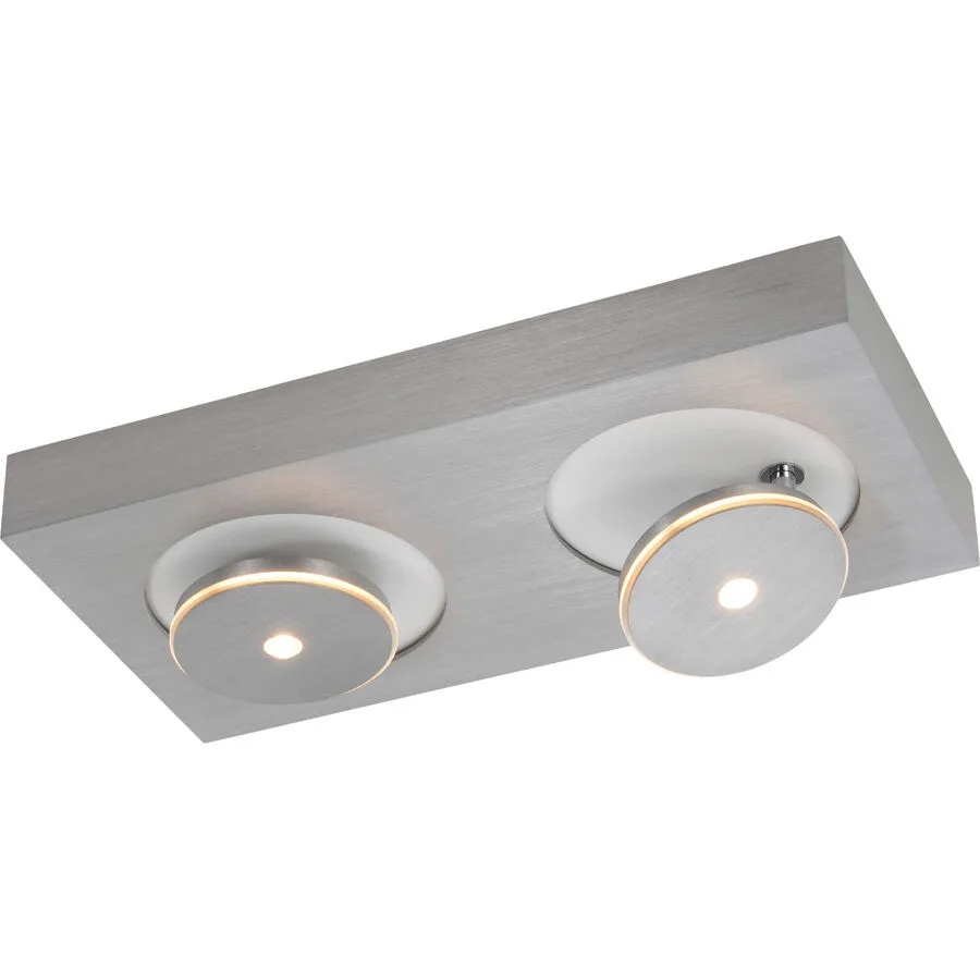 Escale Spot Spot it Silber Aluminium 20 cm 5 cm - LED - Lichtfarbe: Extra warmweiss - LED Energiesparlampen