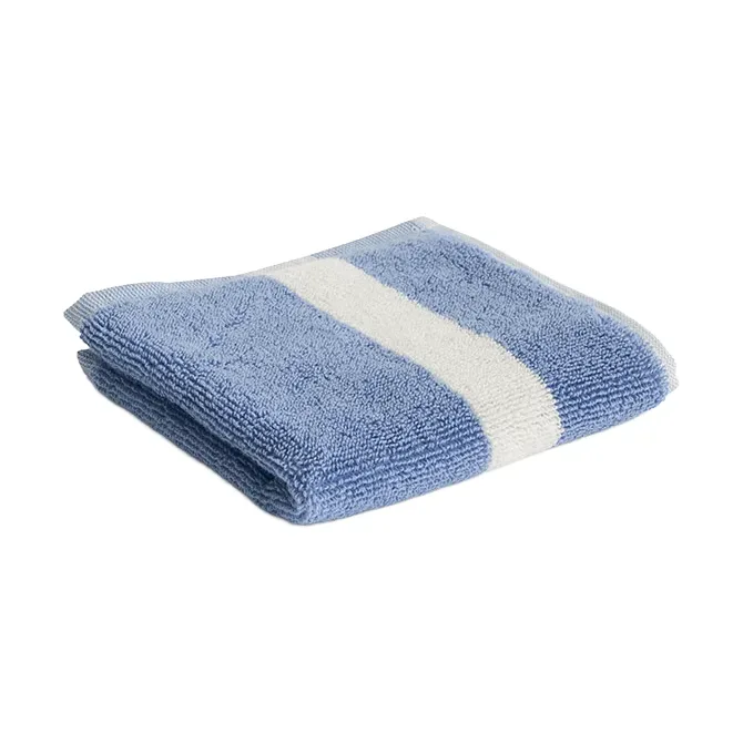 HAY Stripe handduk Dusty blue, 30x30 cm