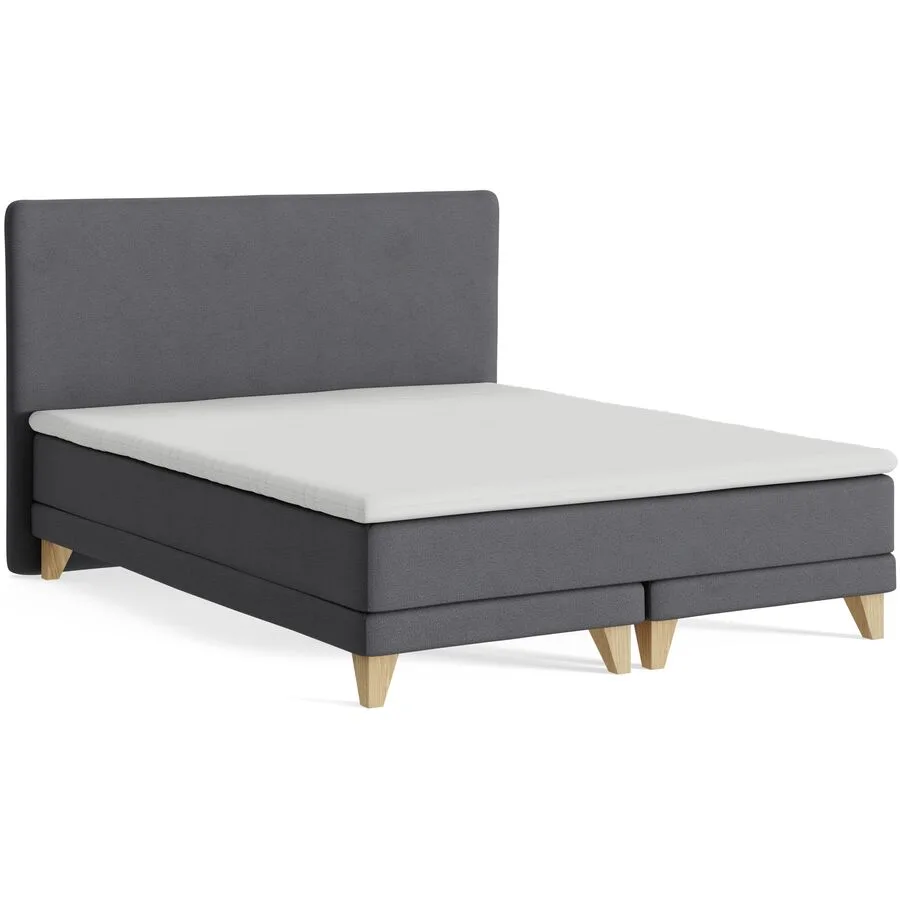 Boxspringbett President dunkelgrau Stoff 160 x 200 cm - Möbel Konfigurator: Traummöbel individuell zusammenstellen