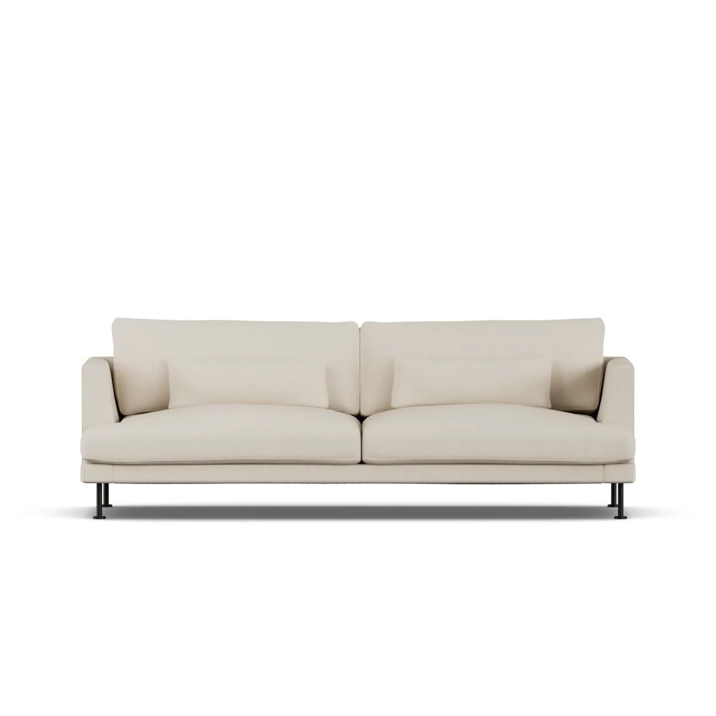 1898 Bredhult soffa Jump Beige 1956-svart stål, 3-sits