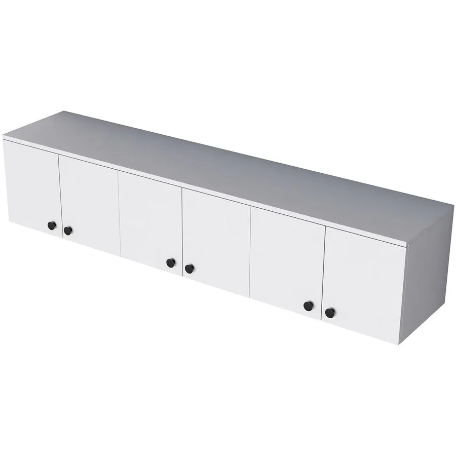 Schrank Yemek weiss melaminbeschichtete Spanplatte B 179.6 cm H 43.6 cm