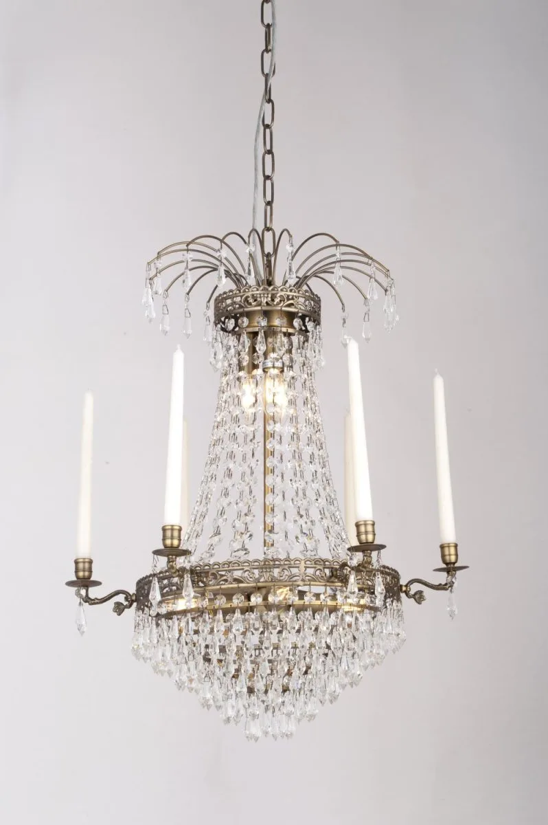 Norrsken Design - Empire Classic Ø55 - Kristallkrona - Antikmässing