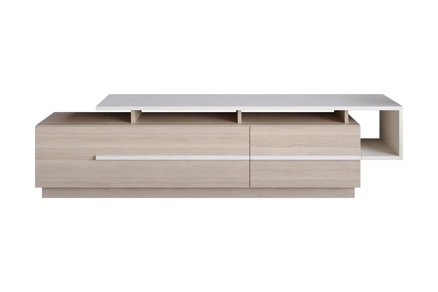 Campora Tv-bänk 150 cm - Natur/Vit