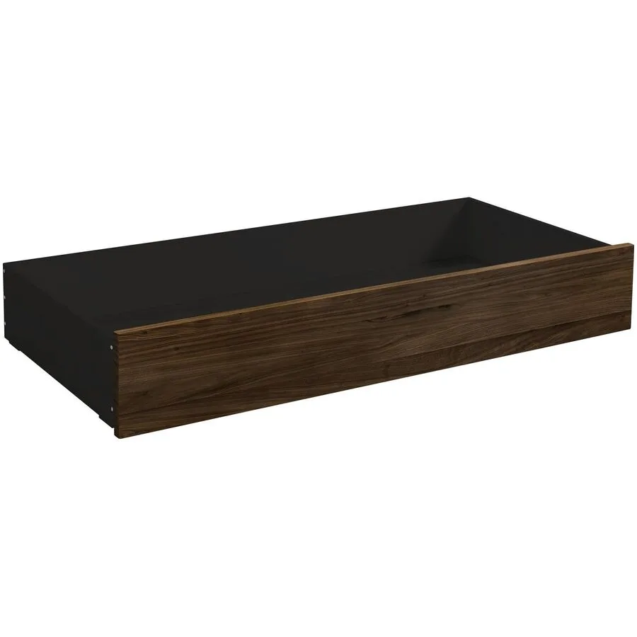 Hasena Bettschubkasten Roll-Box nussbaum/anthrazit Nussbaum/MDF Massivholz B 137 T 67 cm