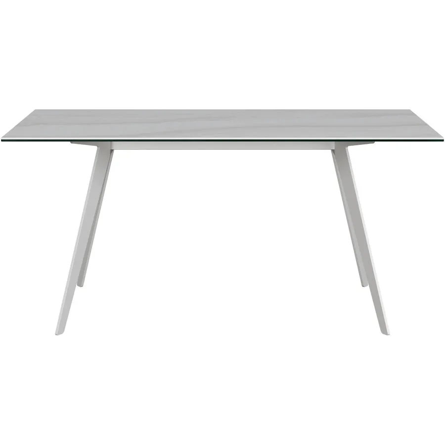 Esstisch Salazar hellgrau/weiss Keramik B 100 T 160 cm