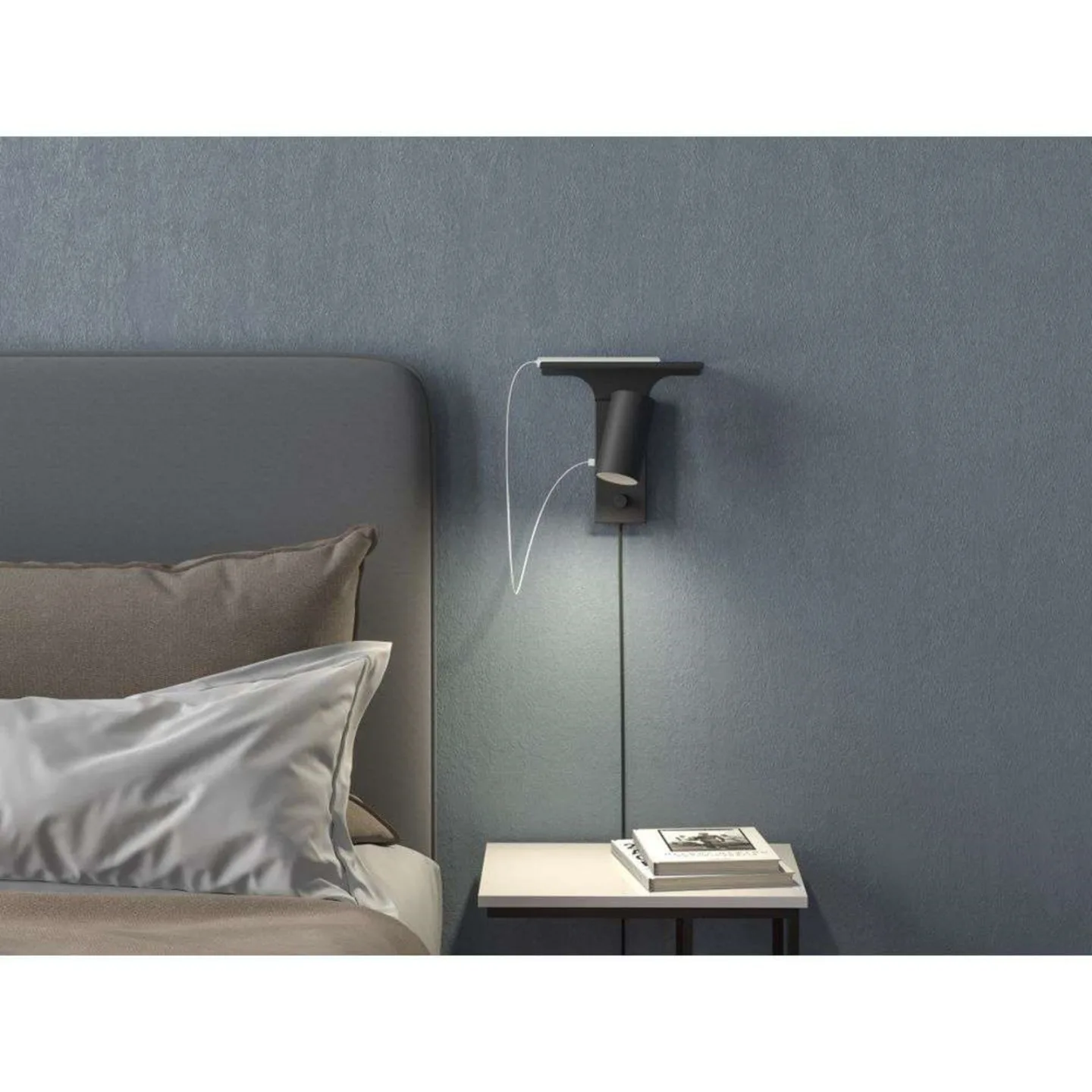 Tyson USB Vegglampe Left Black - Belid - Stue - Metall