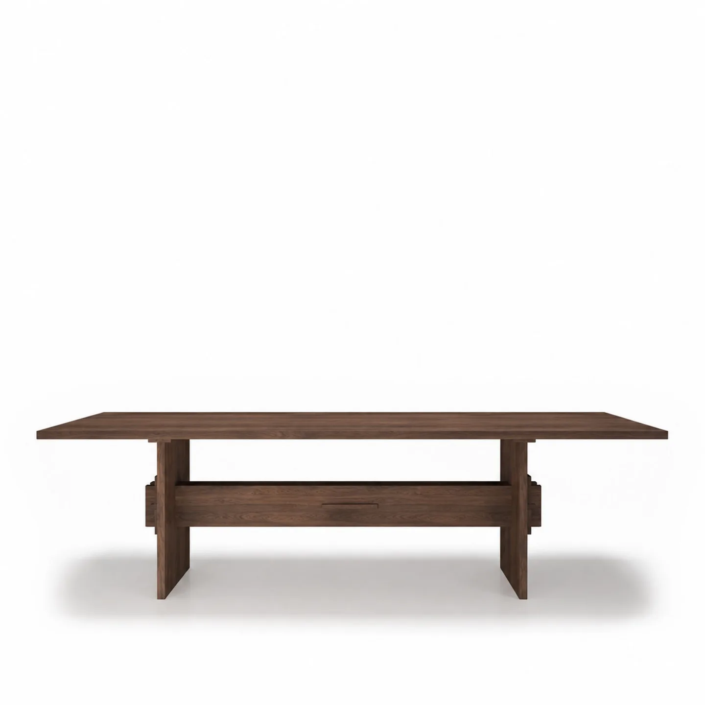 Dk3 - Jeppe Utzon Table #2 L200 x W100 x H74 cm Max 2 extension leaves Smoked oak - oil - Matbord - Jeppe Utzon - Brun - Trä