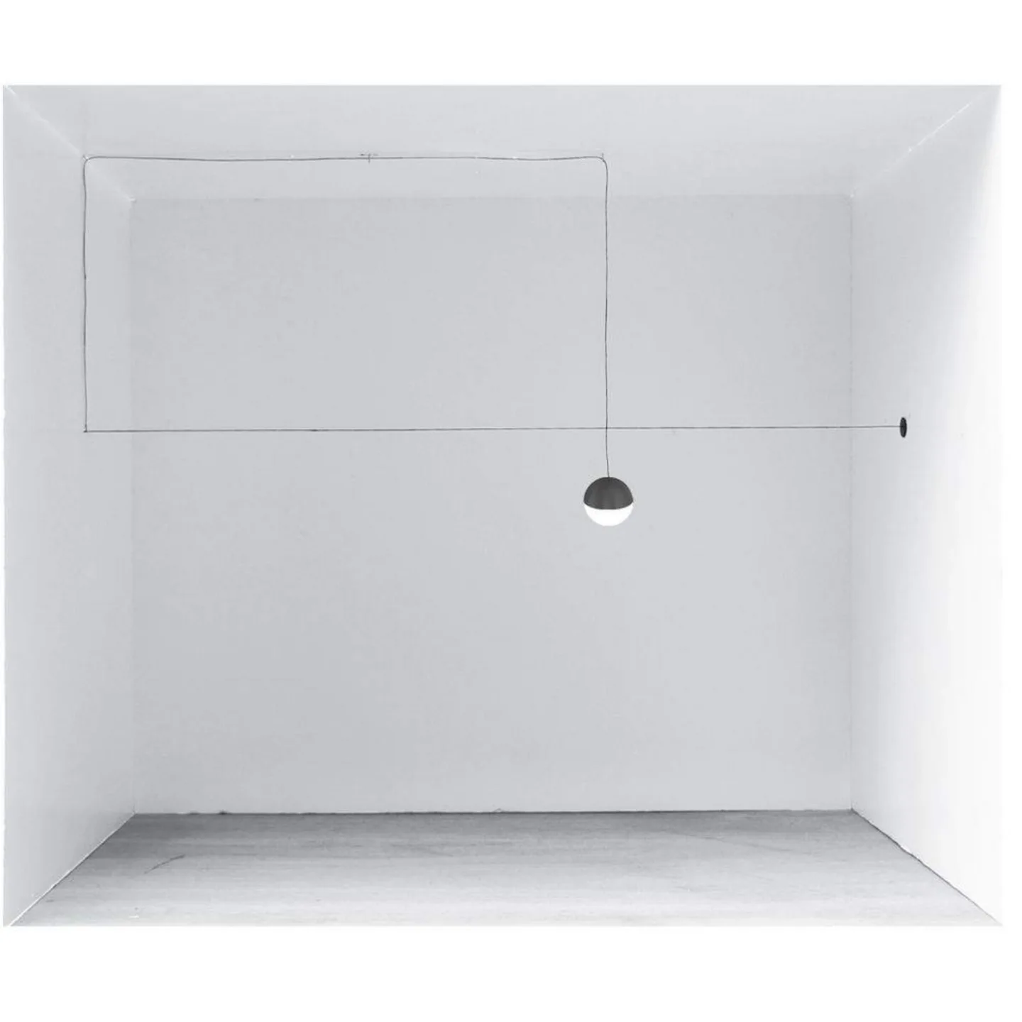 String Light Sphere 12m Schwarz Soft Touch Dim - Flos - Wohnzimmer - Aluminium