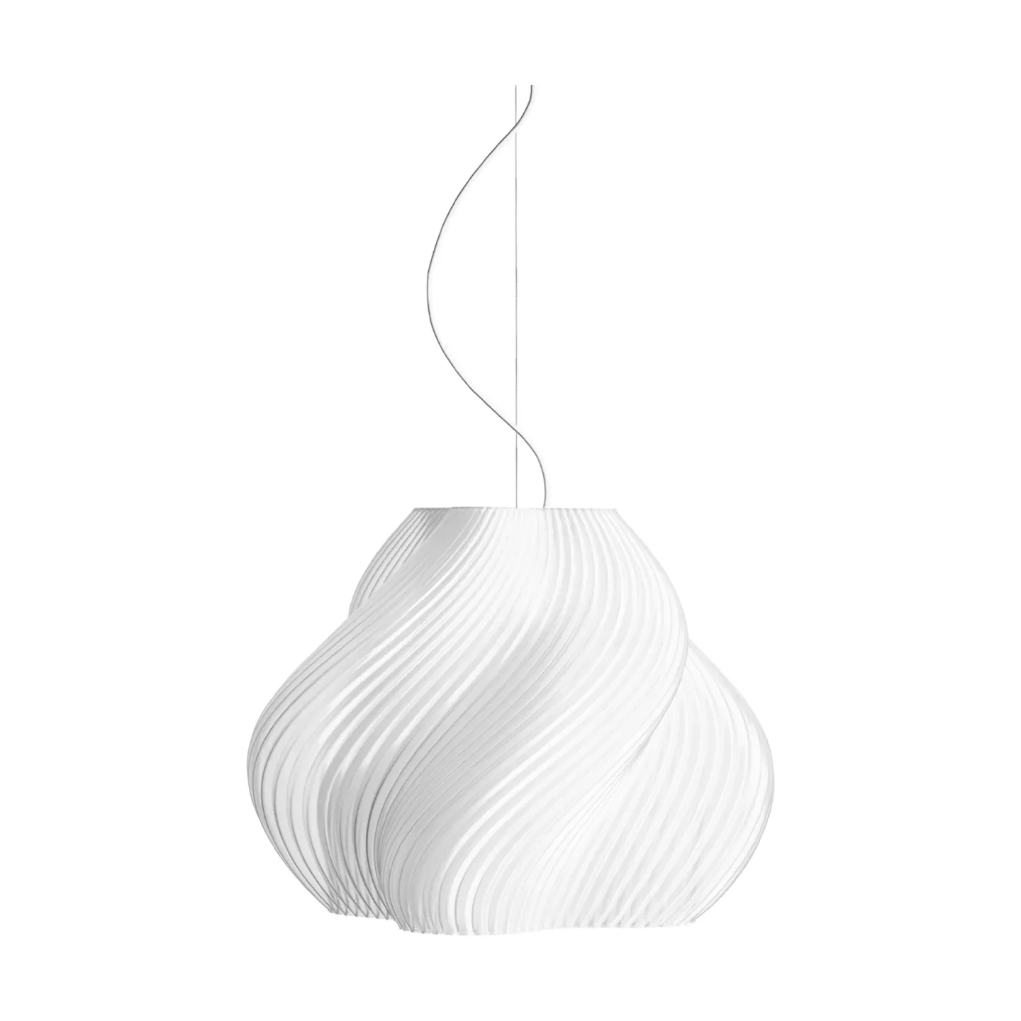 Crème Atelier Soft Serve Pendelleuchte White-chrome, Mega, 60 cm