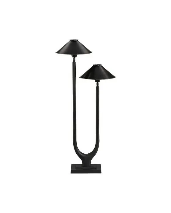 Twin bordlampe antik bronze