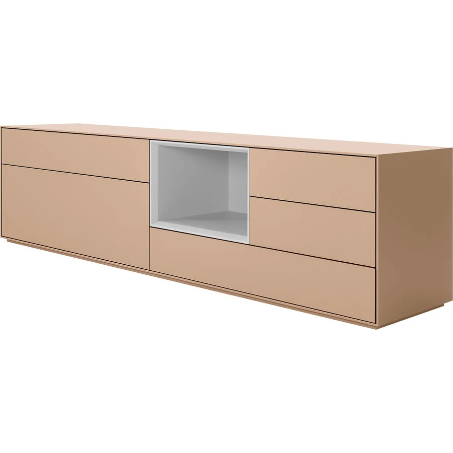 Sideboard Mailand Lachs, Grau MDF B 204 H 53 cm