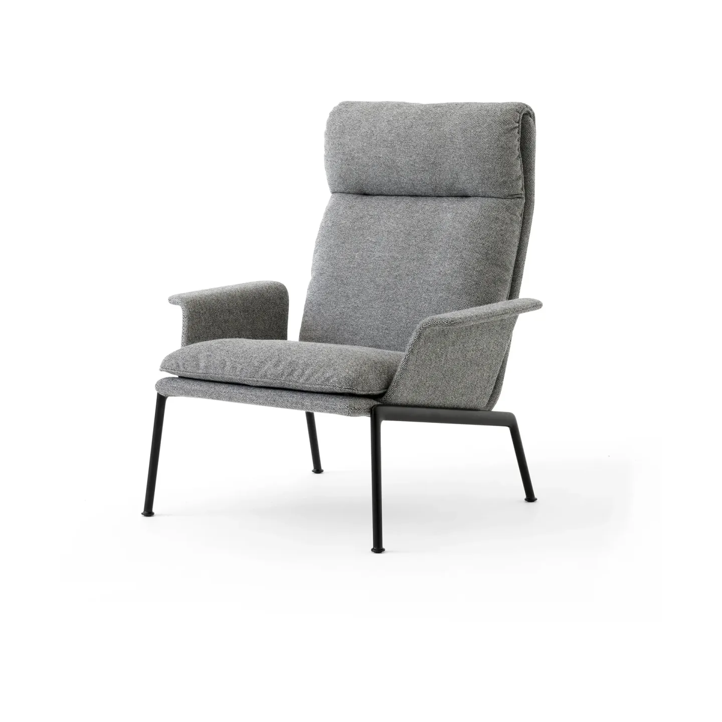 &Tradition Muno LN17 High back loungefåtölj Warm black-Hallingdal 0126