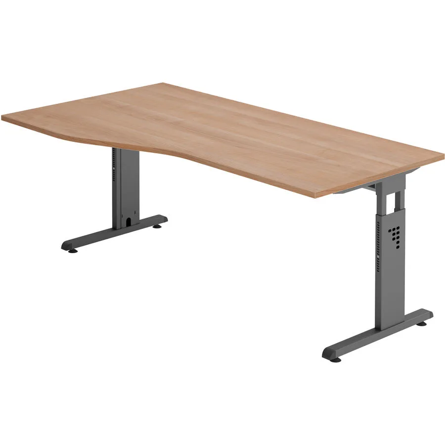 Schreibtisch Office nussbaum Holzwerkstoff B 180 T 100 cm