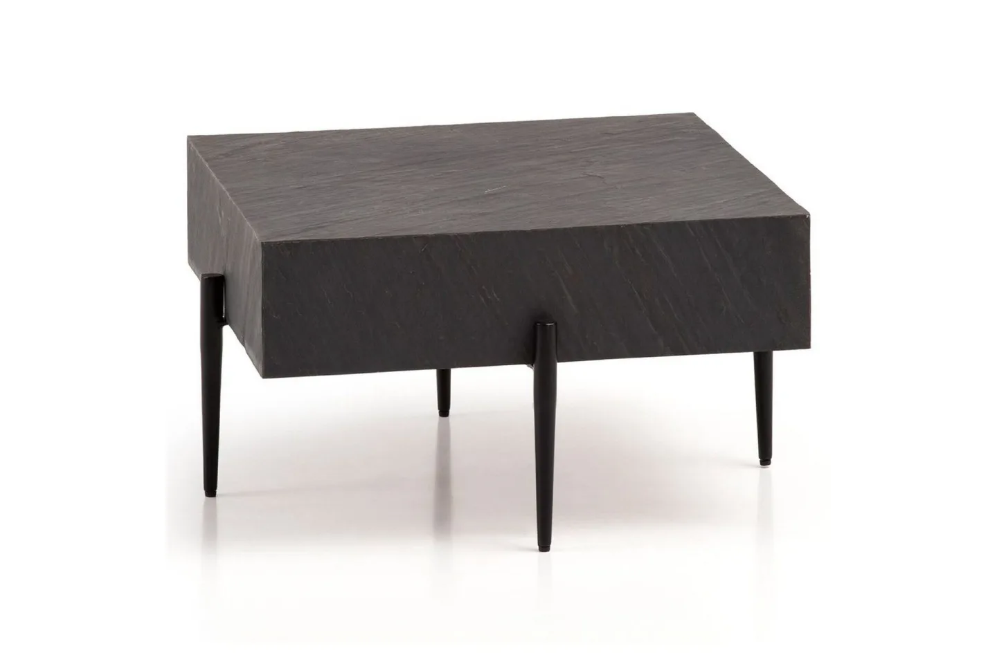 Soffbord Wohnling Massivt fyrkantigt trä i modern stenlook, modern -
