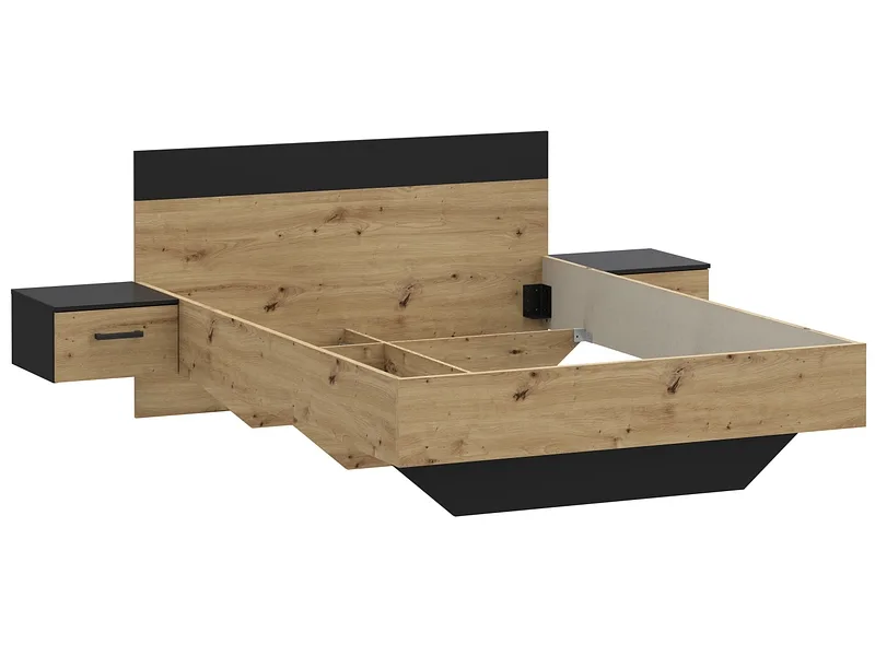 Bett AARAU 140x200cm spanplatte artisan eiche