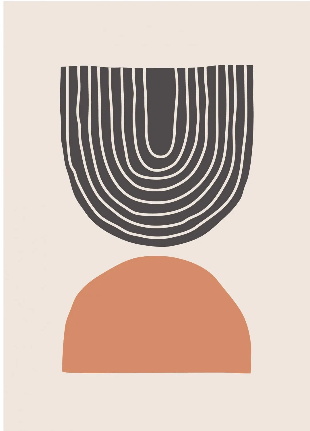 Wilton-teppe - Malo (beige/svart/oransje) (Størrelse: 160 x 230 cm)