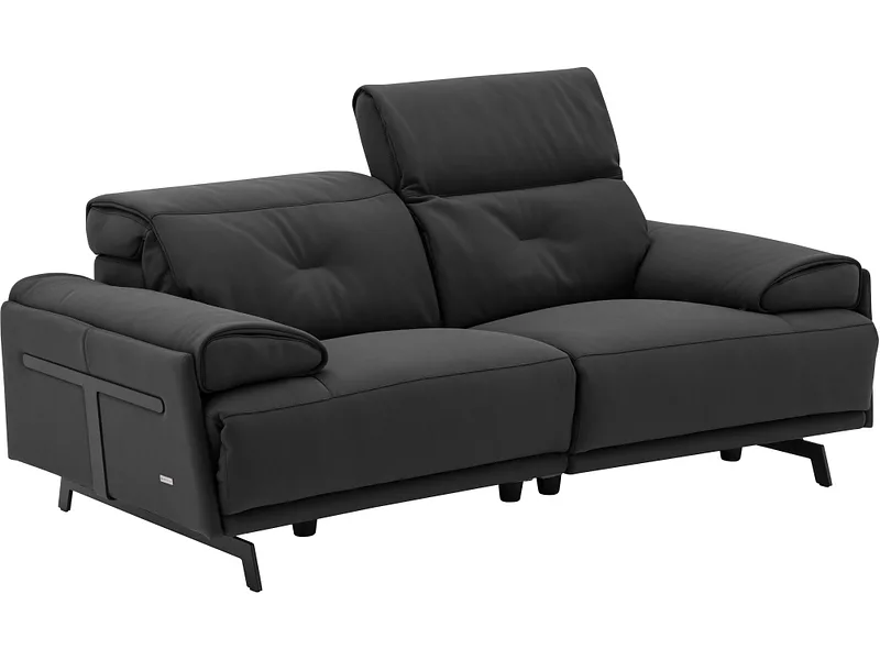 2er Sofa CAMPO DE FIORI SIENA Echtleder schwarz