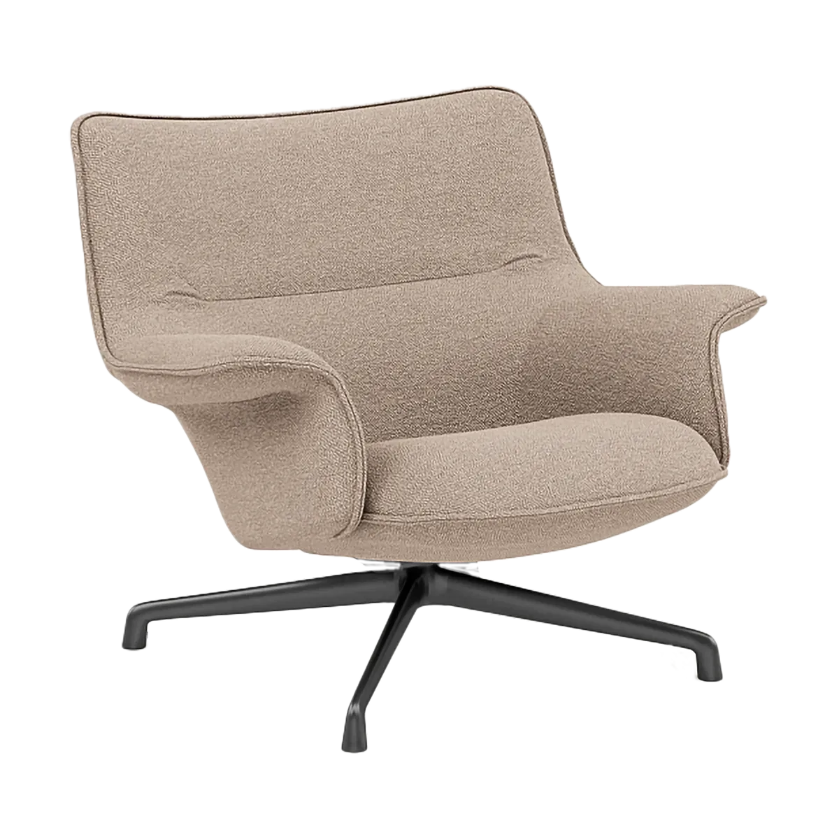 Muuto Doze fåtölj låg swivel base Hearth 6 Anthracite/black