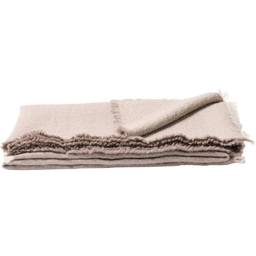Journey Living Wohndecke Saone taupe Mischgewebe 170 x 130 cm