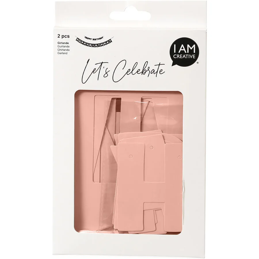 Girlande I am creative lachs Papier B 14 cm