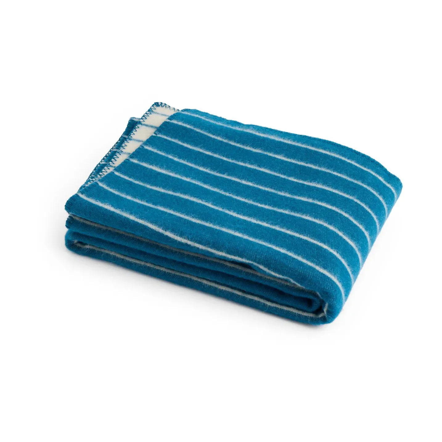 HAY Outdoor Market Wolldecke Blue-beige, 130x180 cm