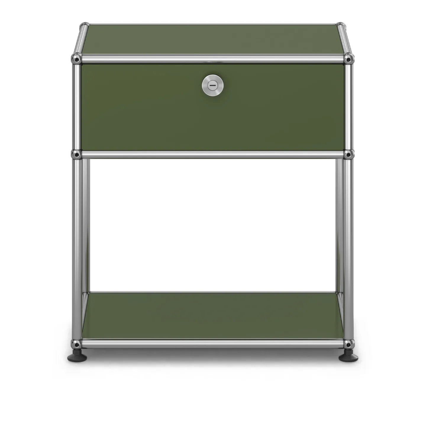 USM - USM Haller Bedside Table M54 36 Olive Green - Sängbord - Fritz Haller & Paul Schärer - Grön - Metall